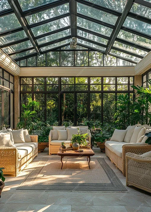 Conservatory supplied and installed by Khidkiji in Mumbai